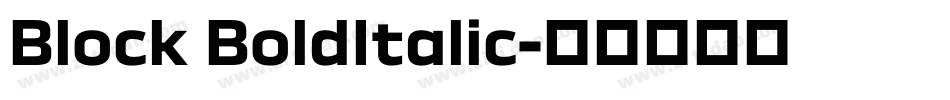 Block BoldItalic字体转换
